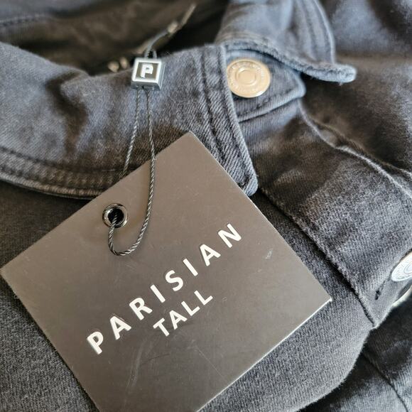 Belted Western Dress Women US 10 UK 14 Charcoal Grey Bodycon ASOS Parisian Tall - Picture 5 of 16